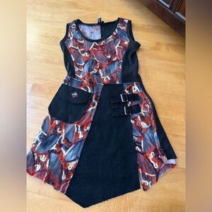 Elegant Black and Red Women's Mini Dress
